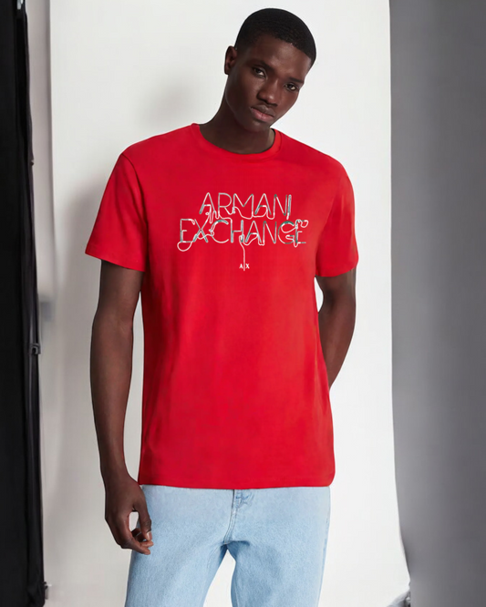 Exclusive A-X Signature Tee - Red