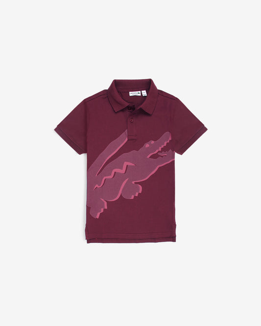 Exclusive Kids L-C-S-T Croc Polo - Maroon