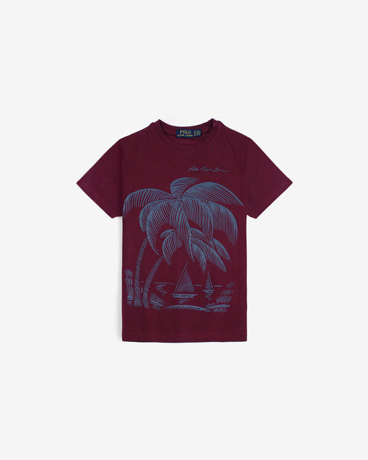 Exclusive R/L Palm Tee - Maroon