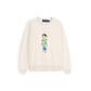 Kids Iconic Green Bear Sweat - Off White