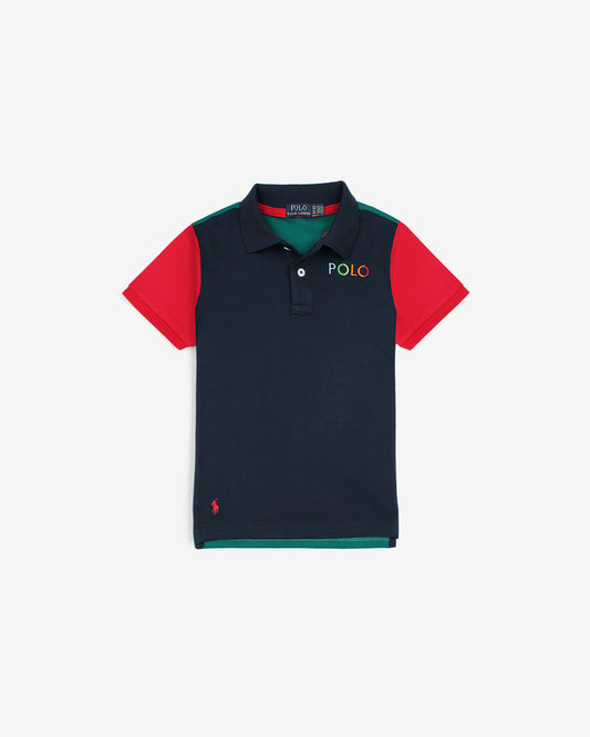 Premium Kids Coloured Polo - Navy Blue