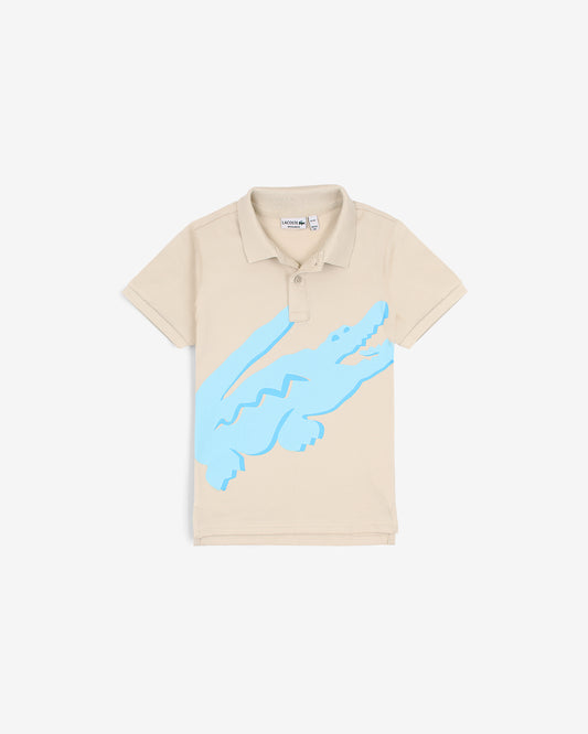 Exclusive Kids L-C-S-T Croc Polo - Off White