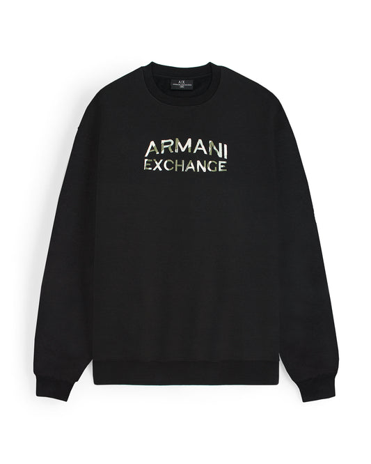 Exclusive A-X Camo Mens Sweat - Black