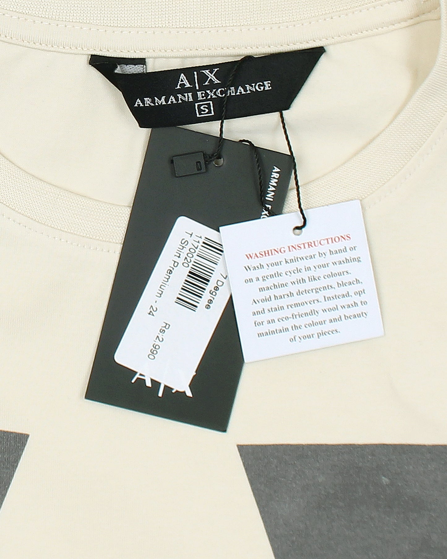 Exclusive A-X Sign Tee Shirt - off White