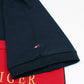 Premium Tommy Color Block Polo - Navy Blue