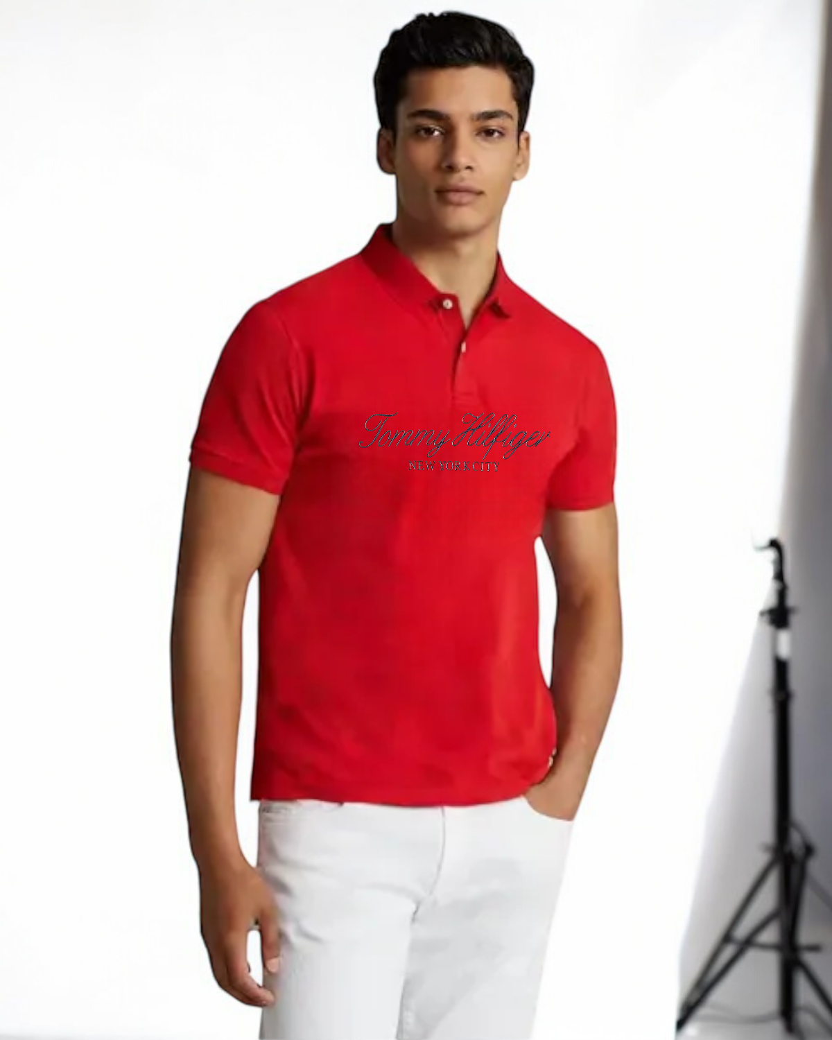 Premium Emb Tommy Polo - Red