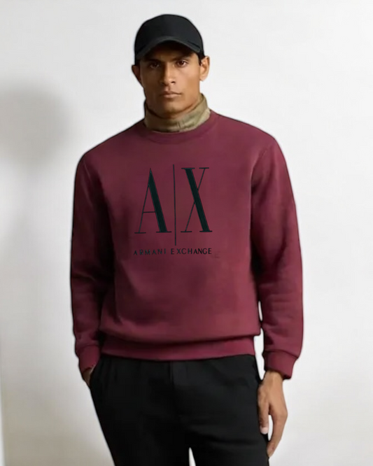 Premium A-X Mens Iconic Sweat - Maroon