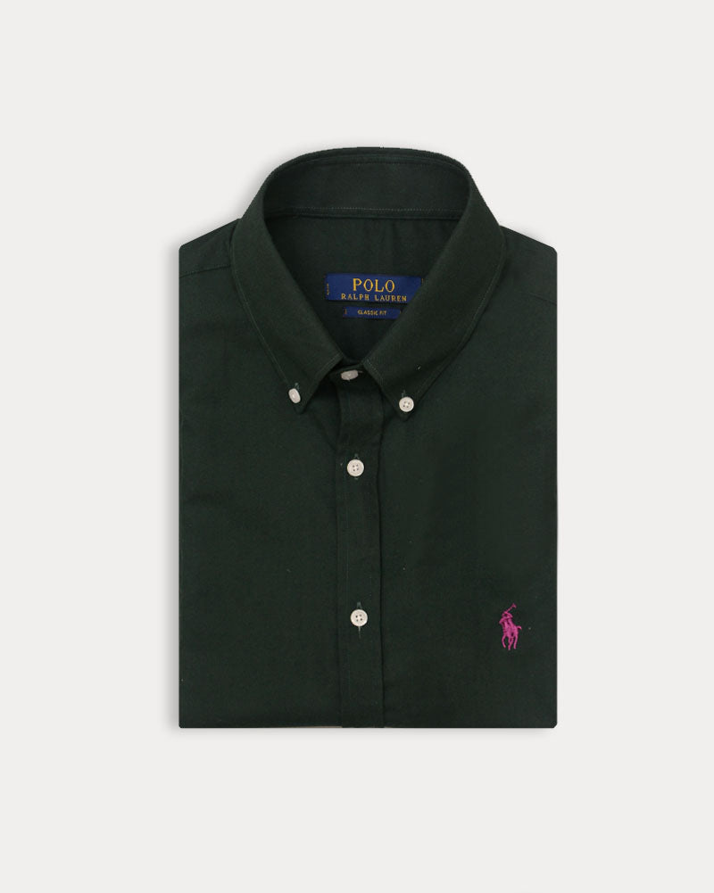 Iconic Pony Oxford Shirt - Green – 7degree